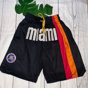 Miami heat throwback just Don shorts. Fully stitched Size M